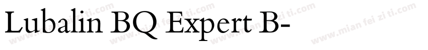 Lubalin BQ Expert B字体转换